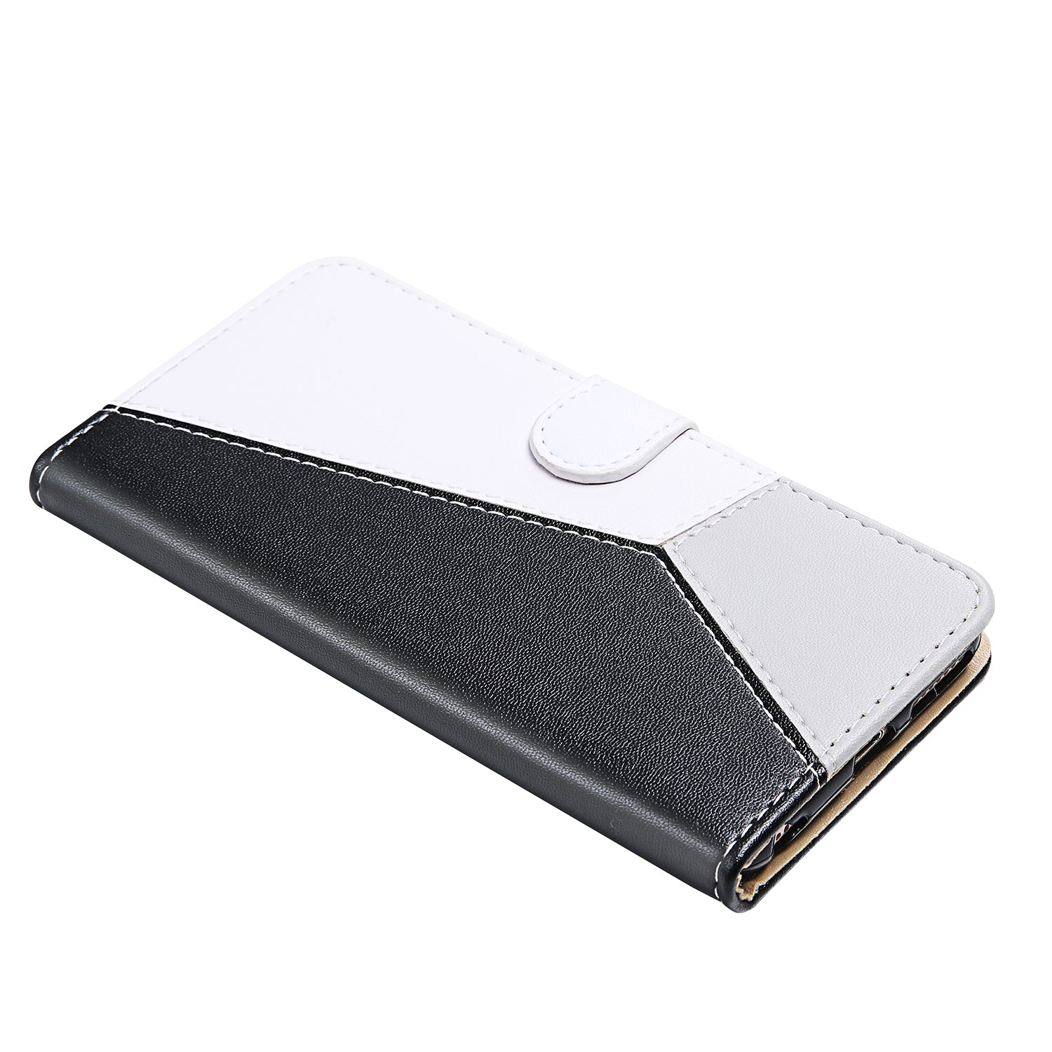 Tricolor PU Leather with Stand Case for Samsung Galaxy S20 FE 4G/FE 5G/S20 Lite/S20 FE 2022 - Black/White/Grey Tricolor PU Leather with Stand Case for Samsung Galaxy S20 FE 4G/FE 5G/S20 Lite/S20 FE 2022 - Black/White/Grey